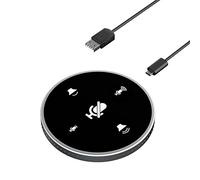 YIWENG Escritorio USB Conferencia Altavoz Micrófono Altavoz Incorporado 360 ° Omnidireccional PC Ordenador Micrófono de Condensador con función de Silencio Ajuste de Volumen Plug & Play