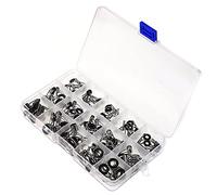 YIWENG Kit de Reparación de Caña de Pescar - 75 Unids/Caja, 15 Tamaños, Guía Telescópica, Anillos de Ojo, Aparejos de Pesca