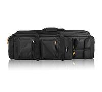 YIWENG Mochila de pesca de 3 capas para exterior, 80 cm/100 cm, caña de pescar Carrier Bag Fishing Pole Tackle Bag Carry bolsa de viaje, bolsa de pesca, Negro , 80cm plus