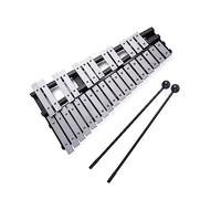 YIWENG Plegable 30 Nota Glockenspiel Xilófono Marco de Madera Barras de Aluminio Instrumento Musical Percusión Regalo con Bolsa de Transporte,Xilófono Plegable