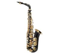 YIWENG Saxofón alto Eb Latón lacado en oro E Saxofón plano 82Z Tipo de llave Instrumento de viento de madera con cepillo de limpieza Guantes de tela Correa Funda acolchada,bE saxofón alto