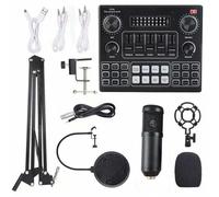 YIWENG Tarjeta de sonido multifuncional Live V9 y kit de micrófono de suspensión BM800 Juego de micrófono de condensador de grabación de transmisión Tarjeta de sonido en vivo de transmisión web inteli