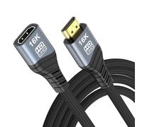 YIWENTEC 16K 10K 8K HDMI 2.2 Extension Cable, HDMI Male to Female Cable, 16K @ 60Hz 10K 120Hz 4K 240Hz, Ultra High Speed 96Gbps Compatible with TV Blu-Ray Laptop PS5 Xbox (1M)