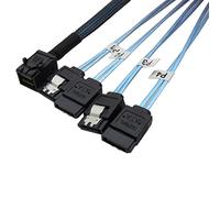YIWENTEC - Cable de Disco Duro Interno HD Mini SAS (SFF-8643 Host) a 4X SATA (Target) 8643 SATA 0.5M