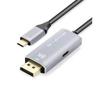 YIWENTEC Cable USB C a DisplayPort 1.4 8K con USB-C PD 8K a 60Hz 4K a 144Hz Convertidor Thunderbolt 3 a DisplayPort Adaptador 2M