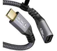 YIWENTEC Cable USB C a USB C 3.2 macho hembra Gen2 ¡Á 2 Type C Charging Cable, 20 Gbps de transferencia de datos, 240 W 48 V/5 A Fast Charging Cable, 4K @ 60Hz Transferencia de vídeo (recta, 5 m)