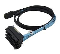 YIWENTEC Mini SAS 36 SFF-8087 to (4) SFF-8482 Connectors with SATA Power (1M, 1M)