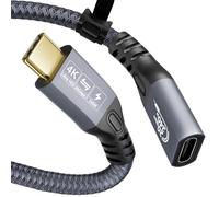YIWENTEC USB C Cable to USB C 3.2 Gen2 X 2 macho hembra Tipo C Charging Cable, 20Gbps Data Transfer, 240W 48V/5A Fast Charging Cable, 4K @ 60Hz Video Transfer (0,25M)