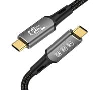 YIWENTEC USB4 8K Cable macho macho Thunderbolt 4 Compatible USB 4 Tipo-c Cable Ultra HD 8K@60Hz 240W Carga 40Gbps Datos Compatible con SSD externo eGPU (2M)
