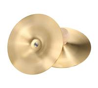 YIWEOG 1 par de platillos de Dedo con Mango de Madera Mini platillos de Dedo de 3,5 Pulgadas Platillo de Mano de Cobre de 9 cm para Instrumento de música de Danza del Vientre para Adultos y