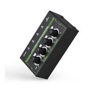 YIWEOG Amplificador de Auriculares, miniamplificador de Audio estéreo de 4 Canales con Adaptador de Corriente, Interfaz de Entrada/Salida de 6,35 mm y 12 V CC, Divisor de Amplificador de Auriculares