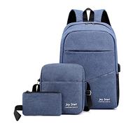 YIWEOG Conjunto de mochila de 3 uds., mochila para ordenador portátil para hombre y mujer, bolso de hombro, bolsillo pequeño para viajes, escuela, negocios, trabajo, universidad, se adapta a hasta 15,