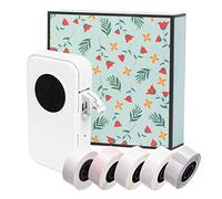 YIWEOG D35 Label Maker Mini Impresora de Etiquetas térmicas Máquina de Bolsillo Todo en uno BT Connect Etiqueta Adhesiva DIY Fecha Diario Estudio Etiquetado de Etiquetas con 5 Piezas Rollo de