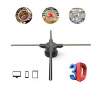 YIWEOG F52 Proyector de Holograma 3D Ventilador de exhibición de Publicidad Reproductor montado en la Pared 3D Naked Eye 2K HD LED Ventilador de Video con Foto con 624 Piezas Cuentas de luz LED Señal