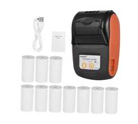 YIWEOG Impresora térmica portátil PT-210 Impresora de Recibos portátil de 58 mm para Tiendas minoristas Restaurantes Fábricas Logística, 10 Rollos de Papel