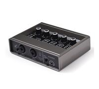 YIWEOG Interfaz de audio Grabación profesional Interfaz de audio XLR Reverberación Tarjeta de sonido Phantom Power de 48 V Resolución de 16 bits/48 kHz Plug and Play para grabación de música Karaoke e