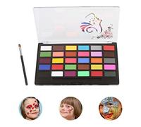 YIWEOG Juego de Pintura de Acuarela, Juego de 30 Colores, Kit Profesional de Pintura Facial con 1 Pincel, Seguro y no tóxico, a Base de Agua, Pintura Facial y Corporal, Paleta de Maquillaje, Pinturas