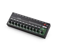 YIWEOG Mezclador de Audio de 10 Canales Mezclador de línea Mono estéreo Entrada TRS/TS de 6,35 mm Carcasa metálica Procesador de Audio Tipo C para Guitarra Bajo Teclado Escenario Tablero Mezclador de