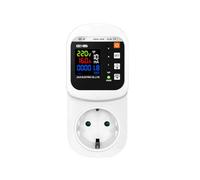 YIWEOG WIFI TY APP Enchufe igente 16A Enchufe con pantalla LCD con reinicio automático CA 140-300V Protección contra sobrecarga de voltaje de entrada Enchufe or automático de voltaje y corriente