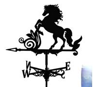 YIWOYI Veleta con adorno de animales, estaca de jardín, veleta meteorológica, indicador de dirección de viento para el hogar, al aire libre, adornos de jardín (caballo)