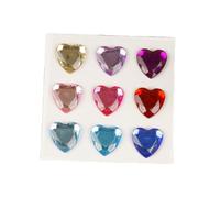 YIXANNX 10 hojas de pegatinas de diamantes imitación, decoraciones, calcomanías acrílicas, etiquetas tridimensionales para manualidades estudiantes, guitarra para teléfono, color mezclado