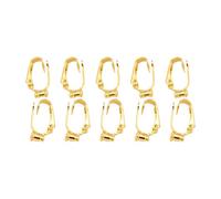 YIXANNX 10 pares de convertidor de cable oreja con bucle colores Clip-on pendiente joyería Metal tornillo sin dolor adaptador pendientes usando, Oro