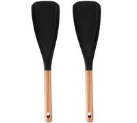 YIXANNX 2 pack/lote cucharas para altas temperaturas 2 piezas Staub Cooking Cocina de Para madera ergonómica uds ollas de cocina cuchara espátula