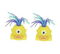 YIXANNX 2 Piezas, Divertidos Juguetes antiestrés con lengüetas de Tiro Que gritan, Gadgets. Activa una función única y Diferente para niños. , Amarillo