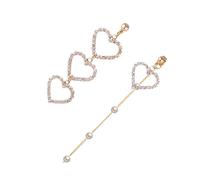 YIXANNX 2 unids/set pendientes de borlas de perlas con dijes dorados, regalo para madres, hermanas y amigas, artesanía exquisita aleación cristal