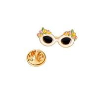 YIXANNX Alfileres en maceta de dibujos animados, broche de alfiler fruta, insignia Metal mundial, joyas personalizadas Multicolor, mochila, broches gafas para gatos, tipo 4, XZ0114