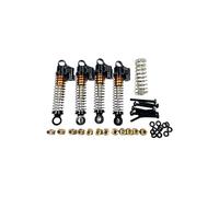 YIXANNX Amortiguador trasero delantero de aleación de 4 Uds para Hobby Plus CR-18P Rock Van resorte ajustable que mejora el rendimiento, Negro