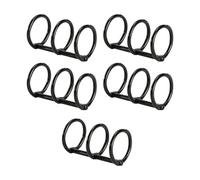 YIXANNX Anillas para libros, carpetas metálicas de 3 anillas para hojas sueltas, diseñadas para sujetar casi todos los papeles sueltos de forma segura, metálicas 3 agujeros, lomos, Negro, 30mm