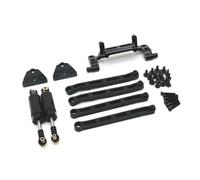YIXANNX Asiento de Varilla de conexión Montaje Amortiguador Aluminio para MN MN82 LC79 MN78, Piezas Coche teledirigido, trepador Control Remoto, Negro