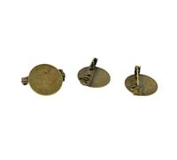 YIXANNX Bases para broches redondos, imperdibles, pinzas para el cabello, suministros para manualidades, materiales para broches de joyería, imperdibles, 50 piezas de bronce, 20 mm y 25 mm