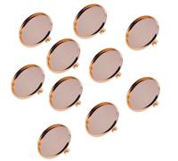 YIXANNX Bases para broches redondos, imperdibles, pinzas para el cabello, suministros para manualidades, materiales para broches de joyería, imperdibles, 10 piezas de oro rosa, 20mm