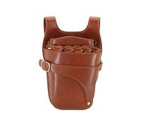 YIXANNX Bolsa de herramientas de peluquero desmontable, peines, cepillos, bolsa hombro, riñoneras cuero PU, accesorio peluquería, Marrón