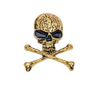 YIXANNX Broches de calavera de estilo Punk, broches Retro deslumbrantes diseñador para mujer, disfraz Acción Gracias para el Día San Valentín, Oro