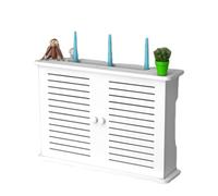 YIXANNX Caja de Almacenamiento para enrutador WiFi con Puerta Tipo gabinete para fácil Acceso y gestión de Cables. Estante para enrutador WiFi inalámbrico montado en la Pared.