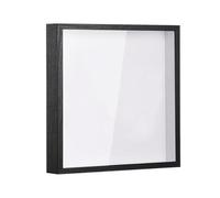 YIXANNX Caja de sombra transparente con marco para exhibir recuerdos, caja de archivo de aventuras, fiesta, almacenamiento de fotos, regalo de boda, de sombra con marco para, Negro, 20.3 x 20.3 cm