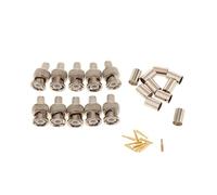 YIXANNX Conector BNC macho. Cable de construcción propia para una mejor conectividad. Conector BNC macho RG60 de crimpado profesional. Cable longitud personalizada con crimpado. Permite