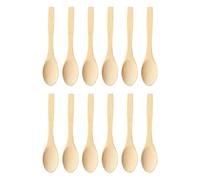 YIXANNX Cuchara de Sopa Natural de 12 Uds., amplias Aplicaciones para Utensilios Cocina, Utensilios Cocina, cucharas Sopa duraderas para Madera, Bambú Amarillo
