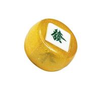 YIXANNX Dados de Varios Lados, Dados de Mahjong Chinos, Elegantes acrílicos para Juegos Fiesta, Suministros Esenciales para Noches Juego, fichas Mahjong Varios Lados, Oro, 4.35 cm