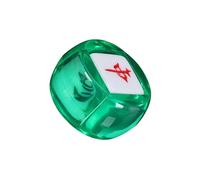 YIXANNX Dados de Varios Lados, Dados de Mahjong Chinos, Elegantes acrílicos para Juegos Fiesta, Suministros Esenciales para Noches Juego, fichas Mahjong Varios Lados, Verde Claro, 4.35 cm