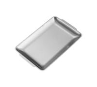 YIXANNX Deleite a sus invitados con un rectangular decorativo,Plata,22x14cm