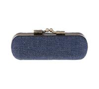 YIXANNX Elegante Estuche para labiales, joyero o Porta labiales: Luce tu Estilo y Elegancia dondequiera Que vayas. Incluye Espejo y es Compacto, Azul Oscuro