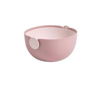 YIXANNX Escurridor de frutas, cuenco de doble capa, filtro, colador, comedor, Bar, café, cocina, colador con asa, suministros, Rosa