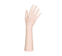 YIXANNX Expositor de Joyas con Forma de Mano de maniquí Femenino único, Soporte estético para Anillos, Organizador Multifuncional, Organizador para, Color de Piel, Largo