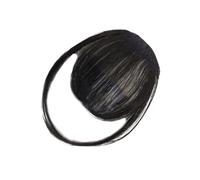 YIXANNX Flequillo digno de un salón con estas extensiones de cabello con clip en consideración para teñir el cabello en las raíces y las puntas, negro
