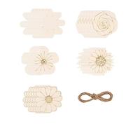 YIXANNX Flores de Para madera para pintar, decoración del hogar, fácil montaje para diversión y creatividad sin fin en cada manualidad. Flores de Para madera para pintar, manualidades para el