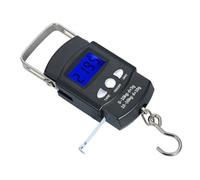 YIXANNX Gancho de báscula electrónica de 50kg para colgar, Digital LCD ajustable, báscula bolsillo viaje, acero con batería